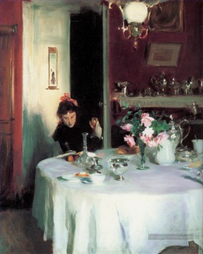 John Singer Sargent œuvres - La table du petit déjeuner John Singer Sargent